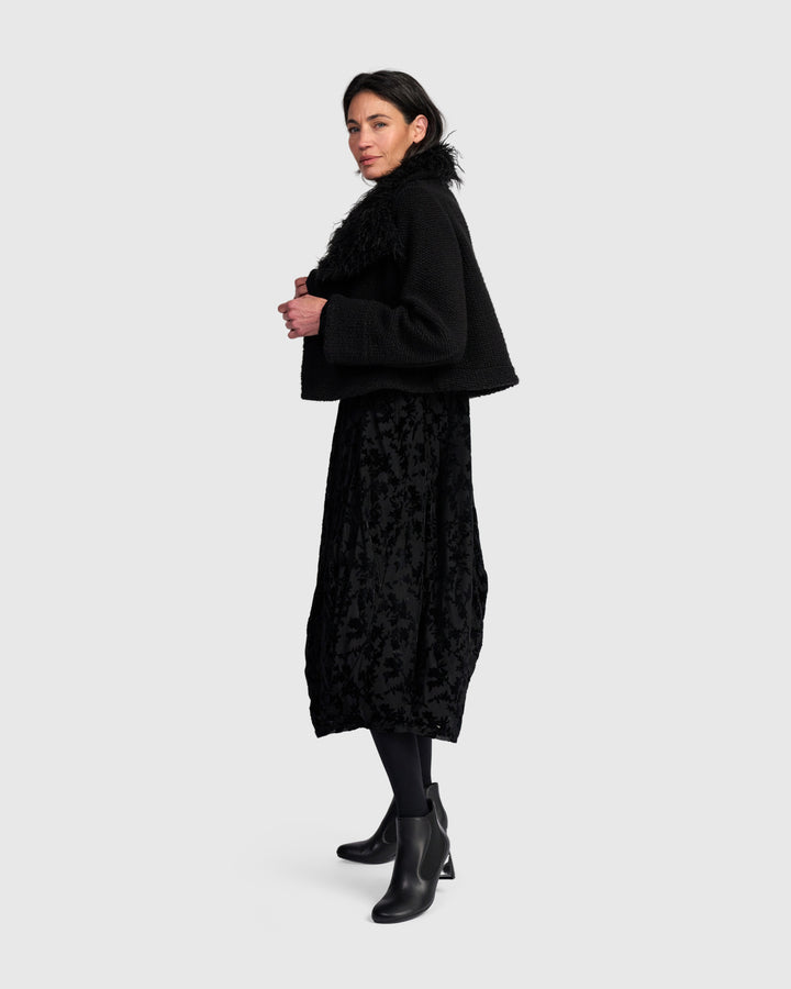 Marcella Cropped Jacket, Black