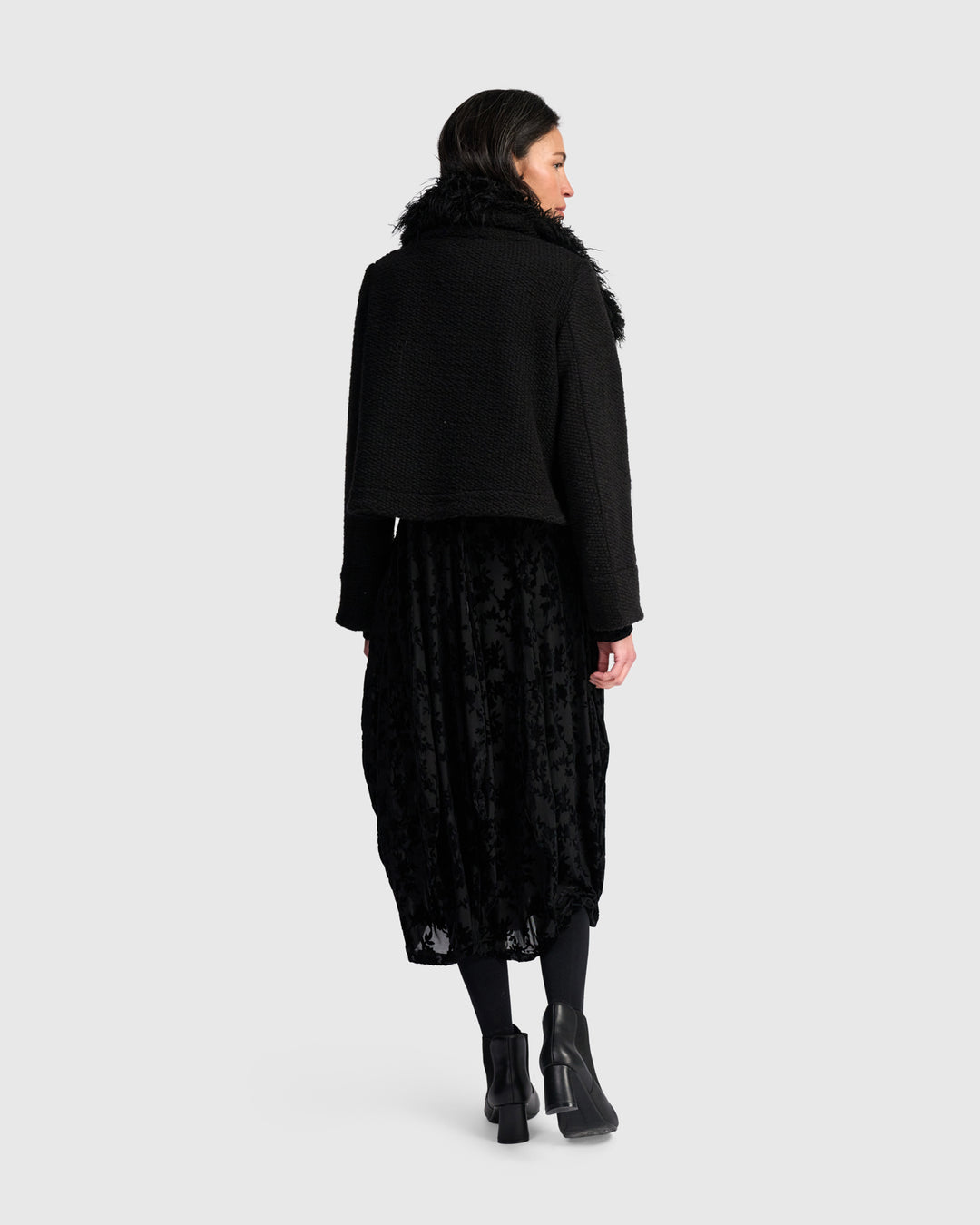 Marcella Cropped Jacket, Black