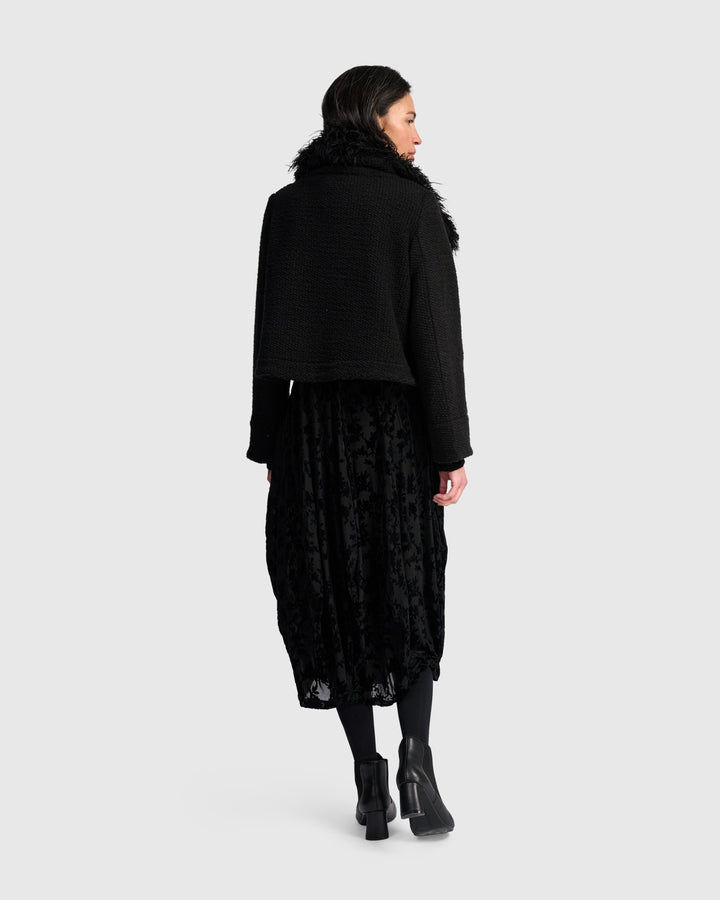 Marcella Cropped Jacket, Black