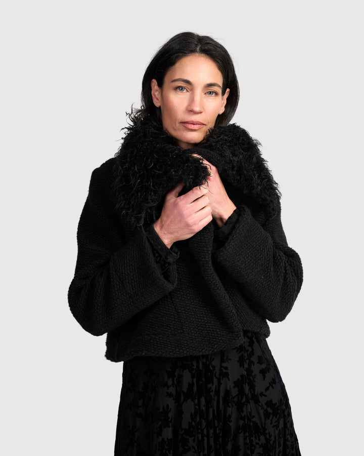 Marcella Cropped Jacket, Black