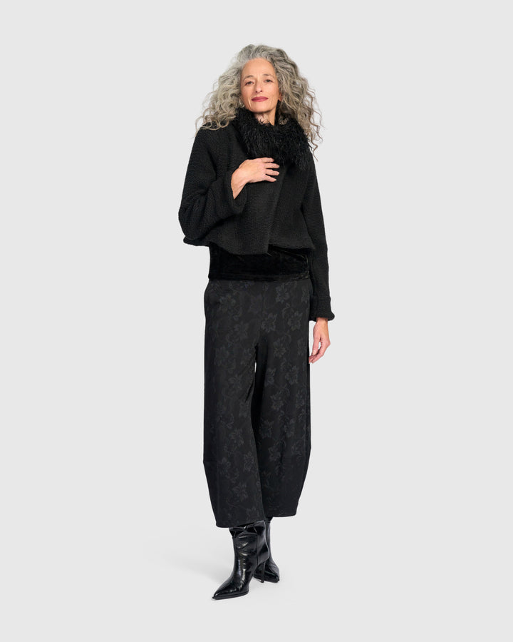Candlewick Lantern Pants, Black Flora