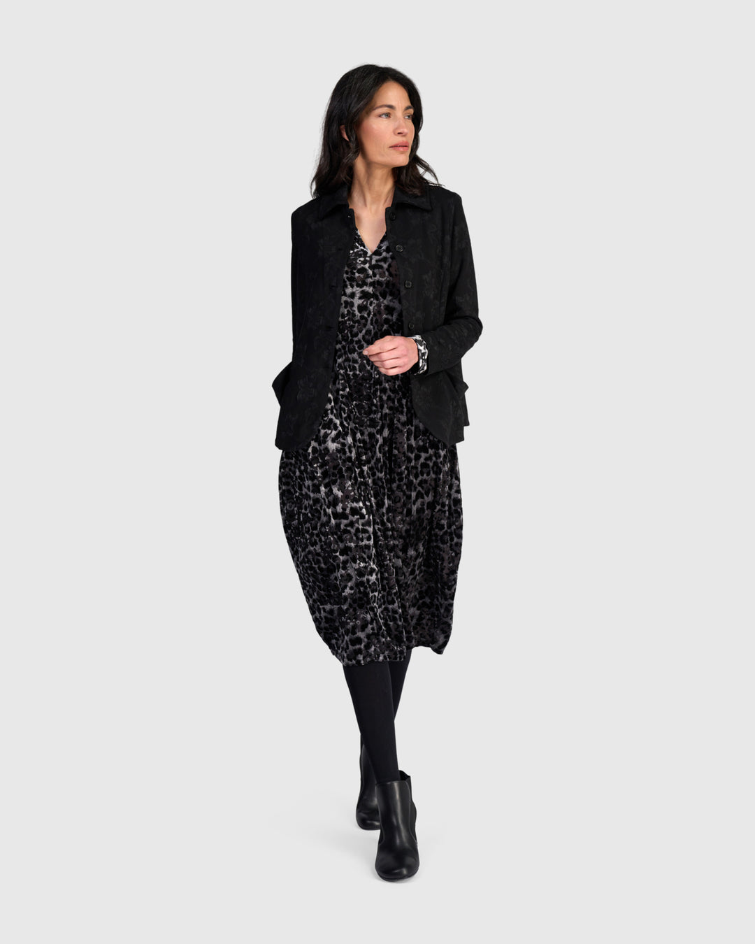 Seraphine Blazer, Black Flora