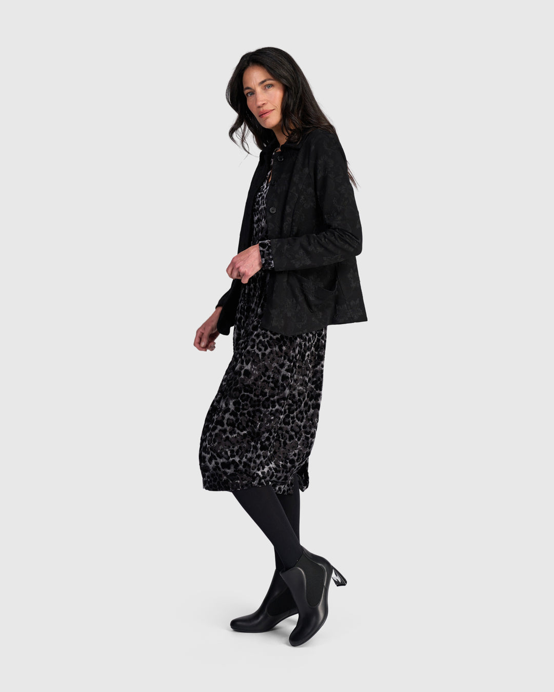 Seraphine Blazer, Black Flora