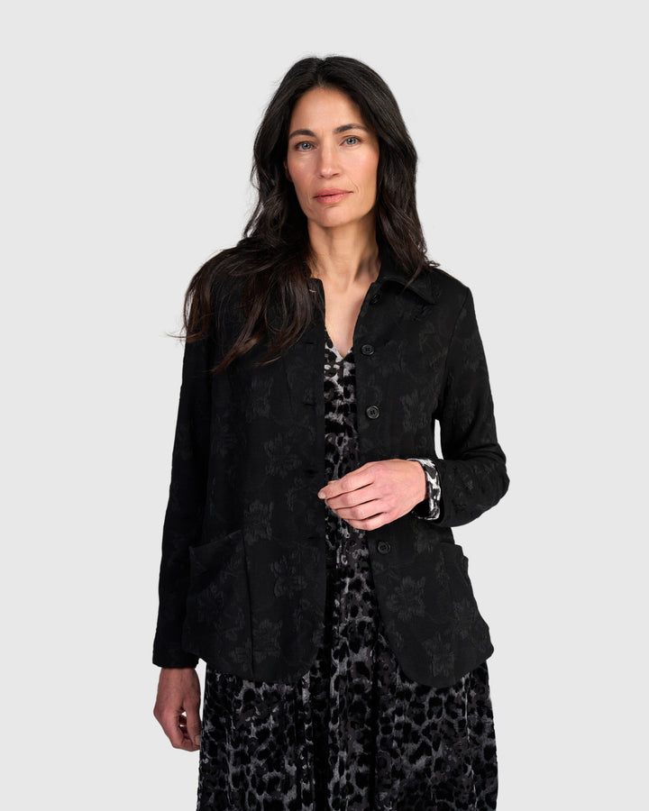 Seraphine Blazer, Black Flora