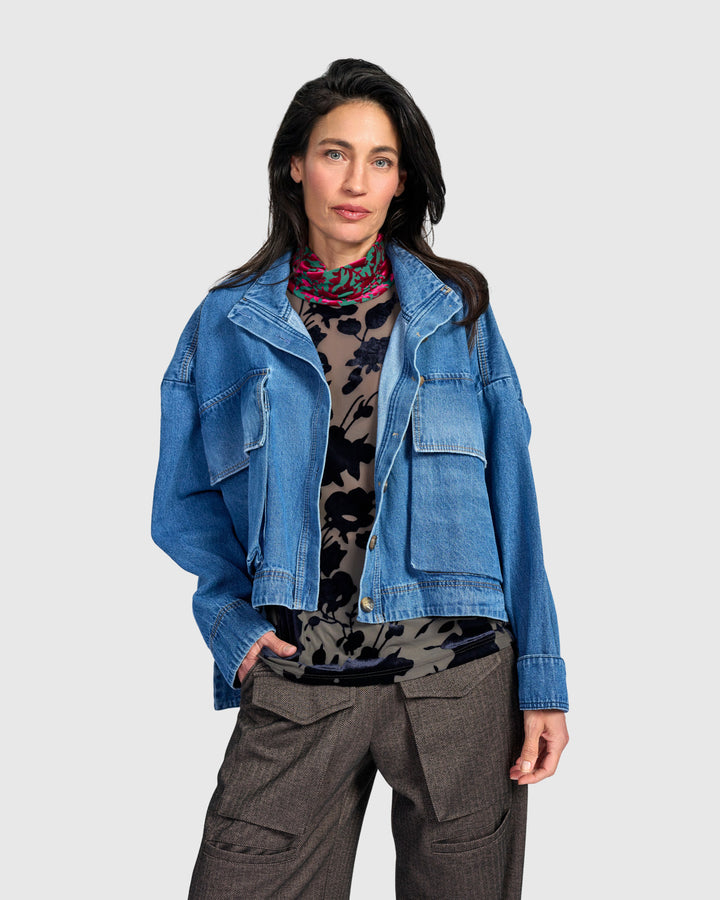 Serafina Turtleneck Top, Jewel Multi