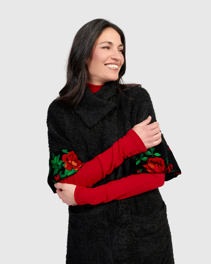 Curtain Call Boucle Duster, Roses
