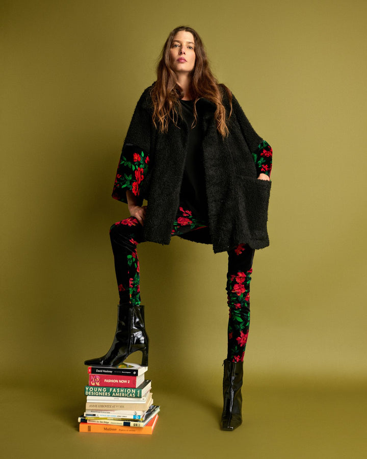 Starlet Velvet Leggings, Roses