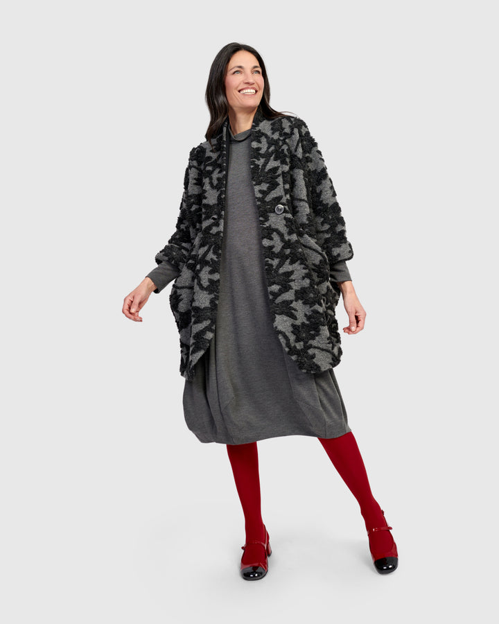 Essential Heavyweight Turtleneck Dress, Grey
