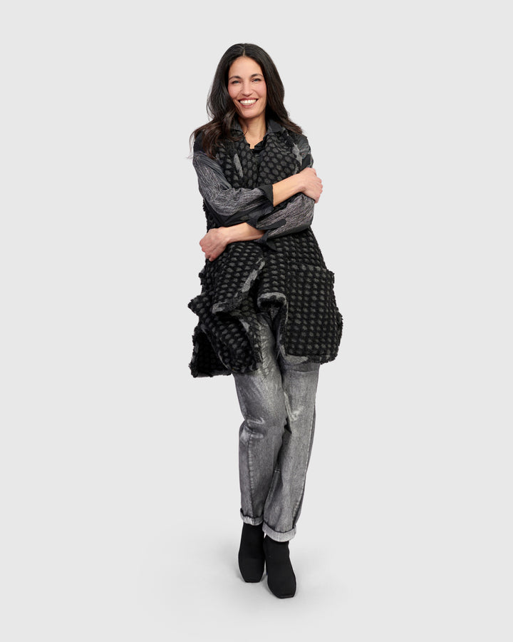 Ashen Cozy Draped Vest, Net