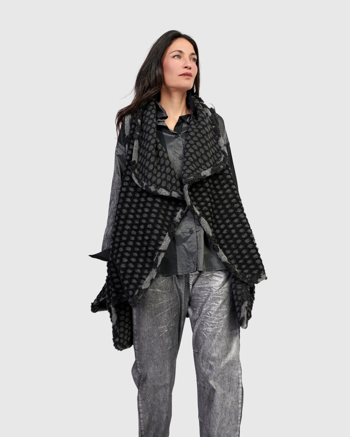 Ashen Cozy Draped Vest, Net