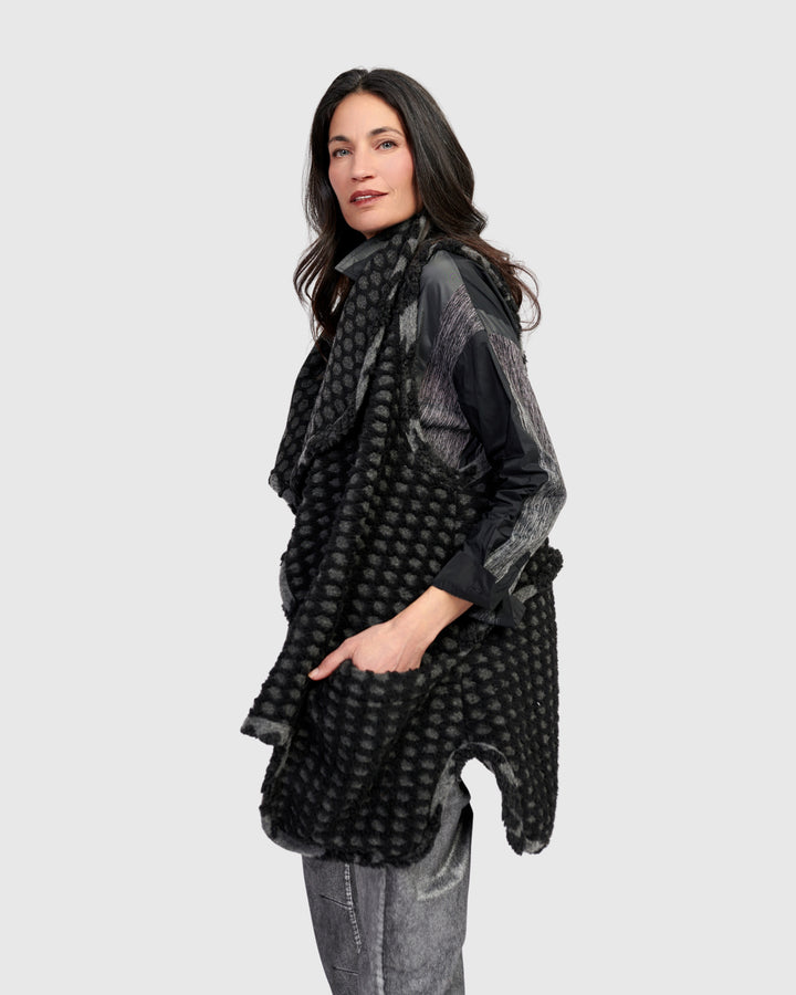 Ashen Cozy Draped Vest, Net