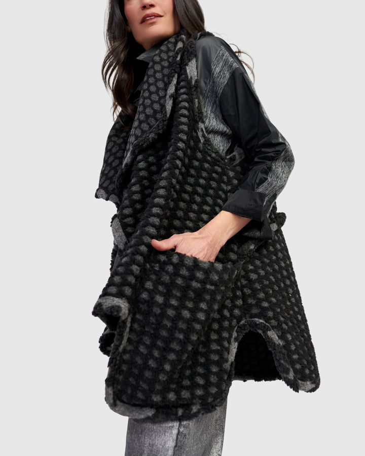 Ashen Cozy Draped Vest, Net
