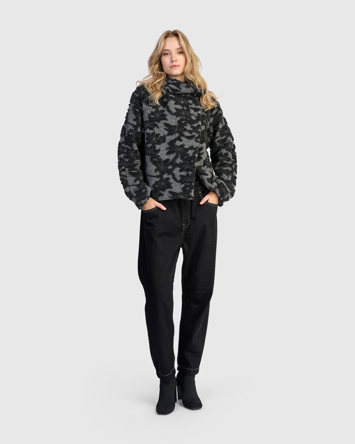Vesper Cozy Moto Jacket, Shadow