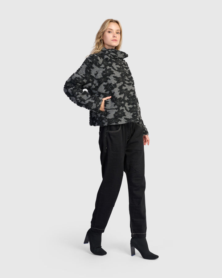 Vesper Cozy Moto Jacket, Shadow