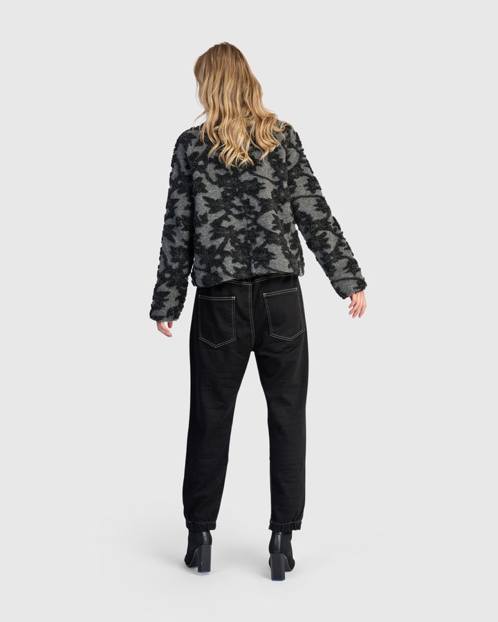 Vesper Cozy Moto Jacket, Shadow