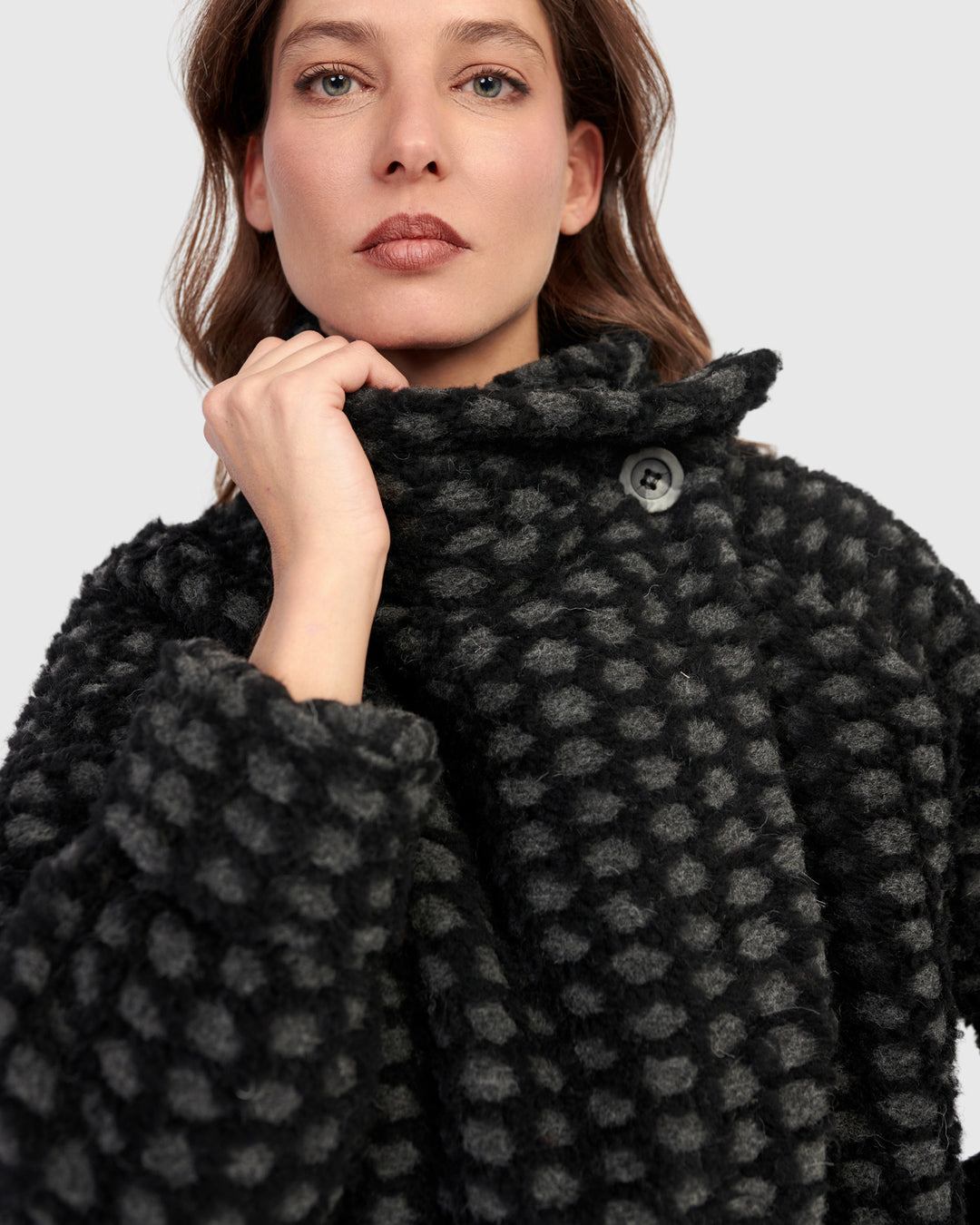 Vesper Cozy Moto Jacket, Net