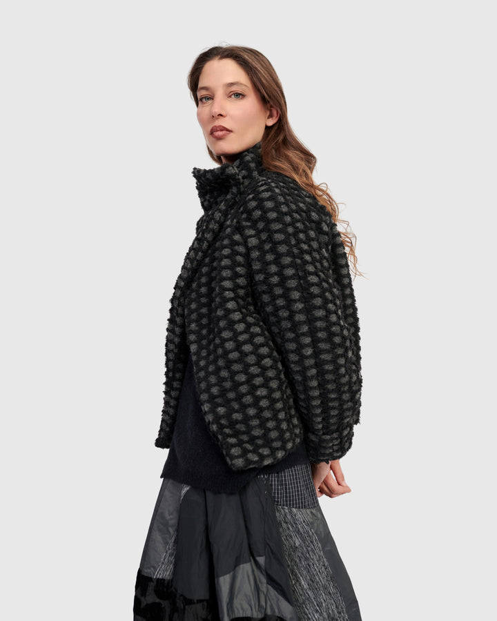 Vesper Cozy Moto Jacket, Net