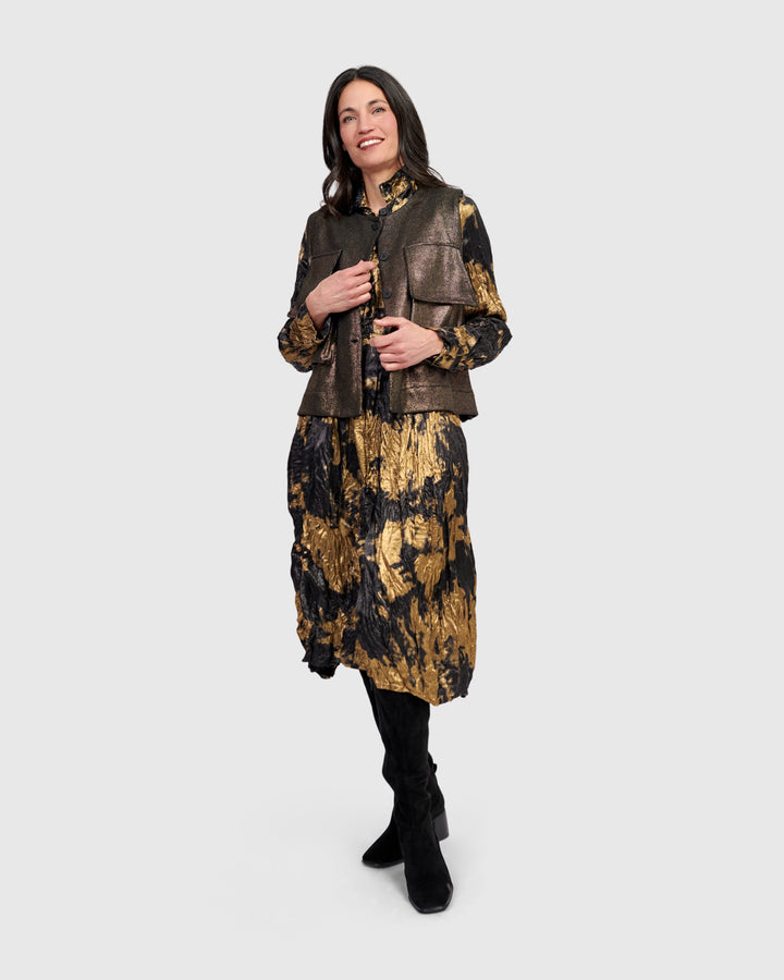 Queenie Utility Vest, Gold