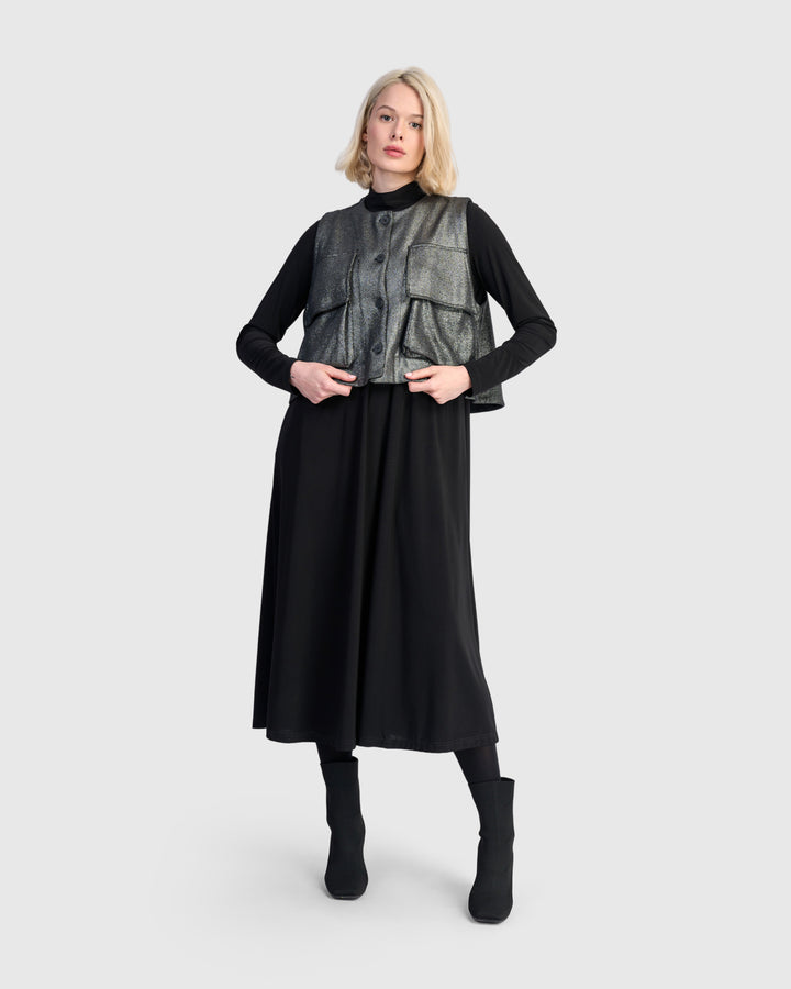 Queenie Utility Vest, Silver