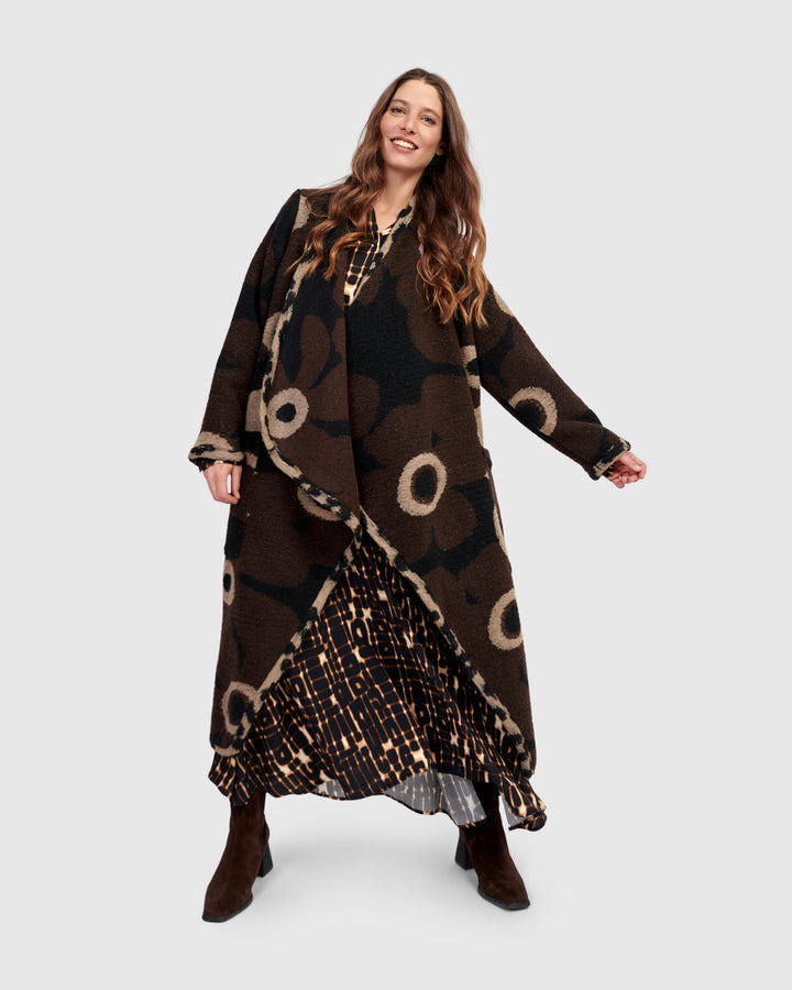 Jamboree Cozy Draped Coat, Floral