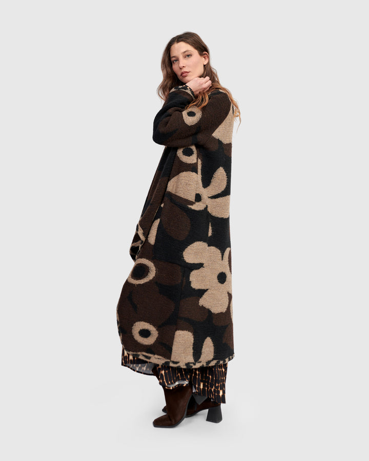 Jamboree Cozy Draped Coat, Floral