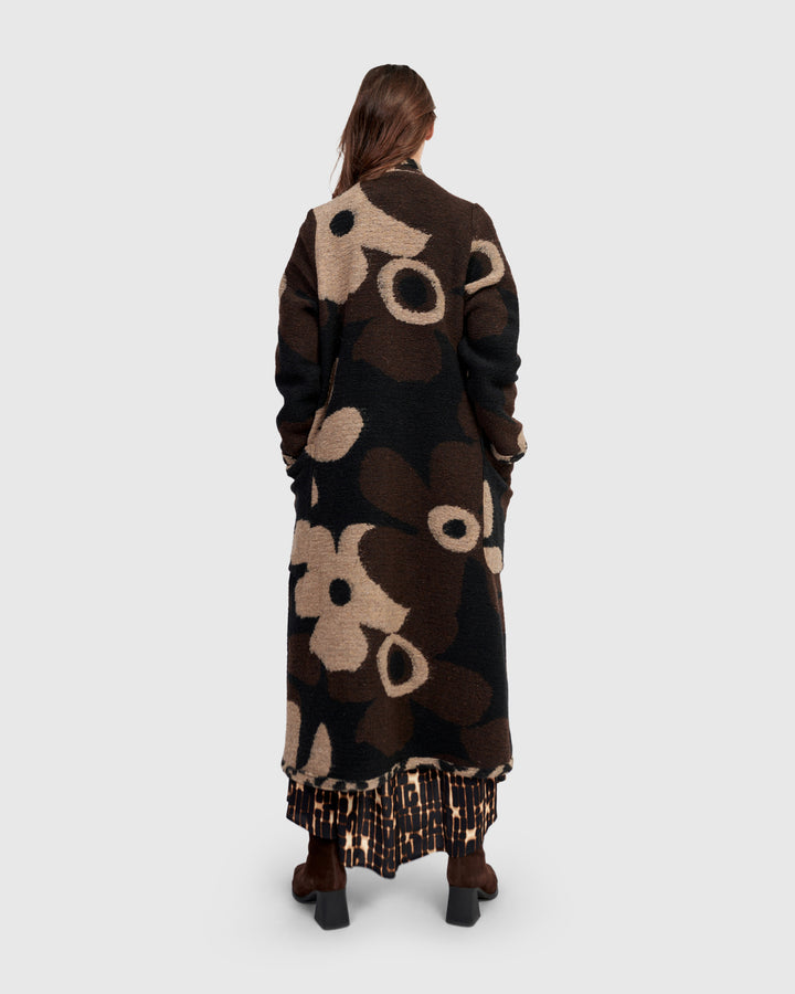 Jamboree Cozy Draped Coat, Floral