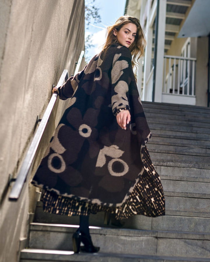 Jamboree Cozy Draped Coat, Floral