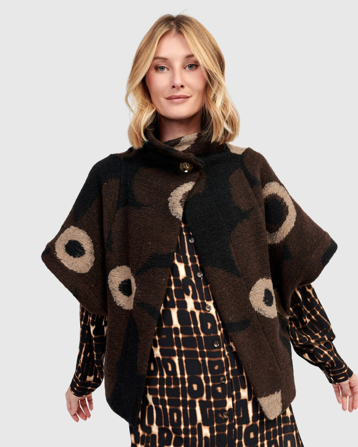 Shag Cozy Cropped Jacket, Floral