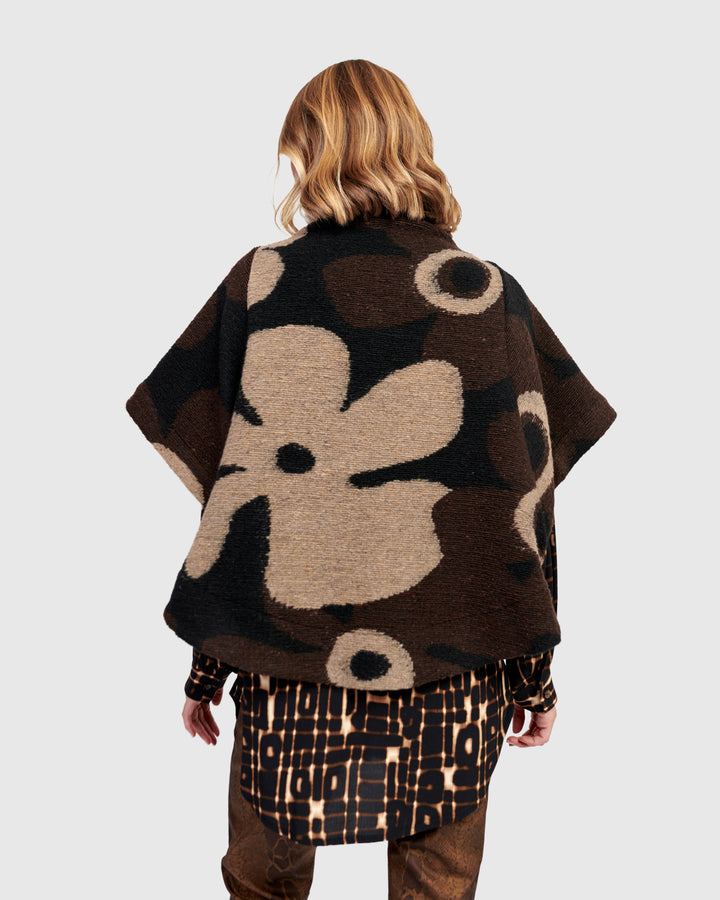 Shag Cozy Cropped Jacket, Floral