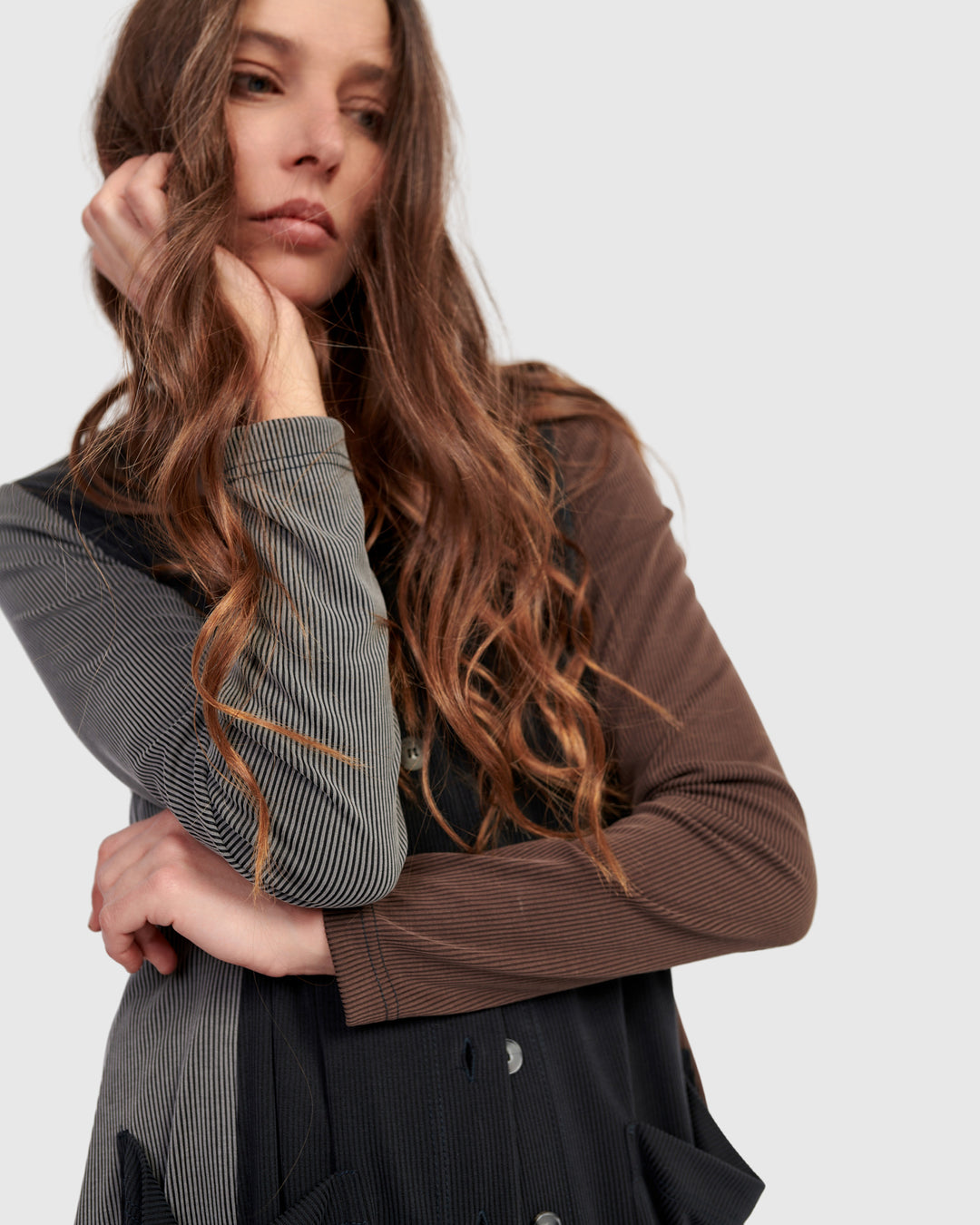 Shadow Cupro Relaxed Cardigan, Mix