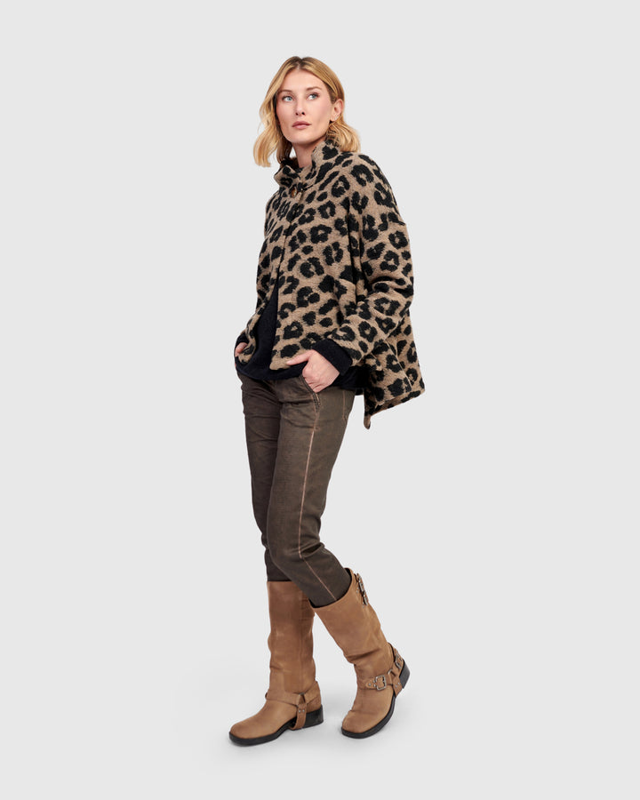Nyx Cozy Cape Jacket, Leopard