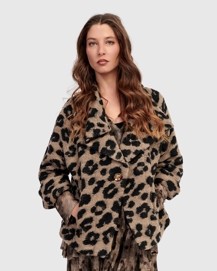 Wildcard Cozy Jacket, Leopard