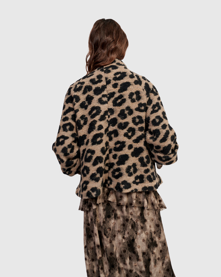 Wildcard Cozy Jacket, Leopard