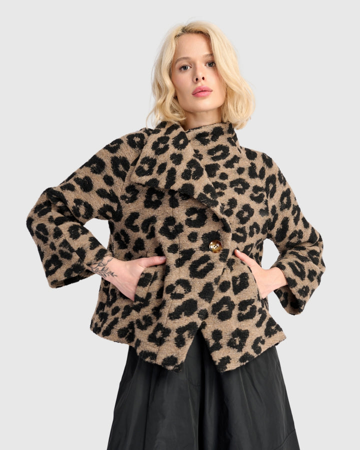 Wildcard Cozy Jacket, Leopard