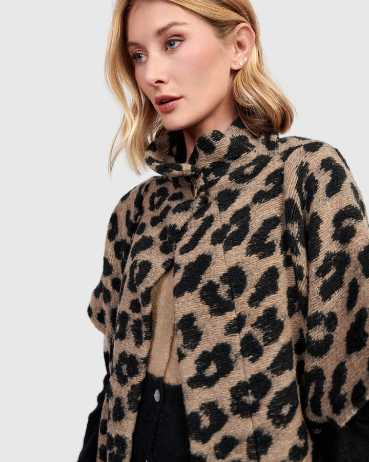 Panthera Cozy Cropped Jacket, Leopard