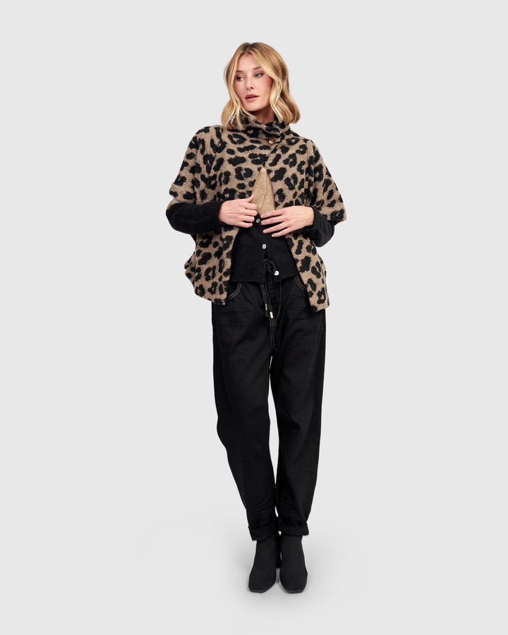 Panthera Cozy Cropped Jacket, Leopard
