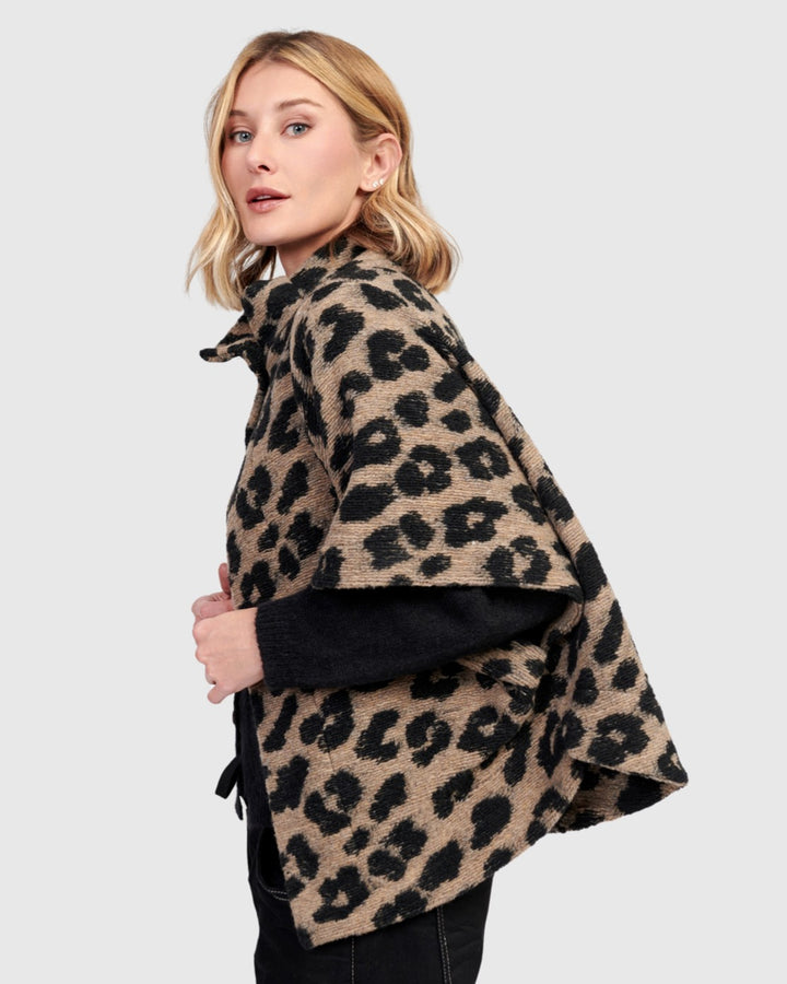 Panthera Cozy Cropped Jacket, Leopard