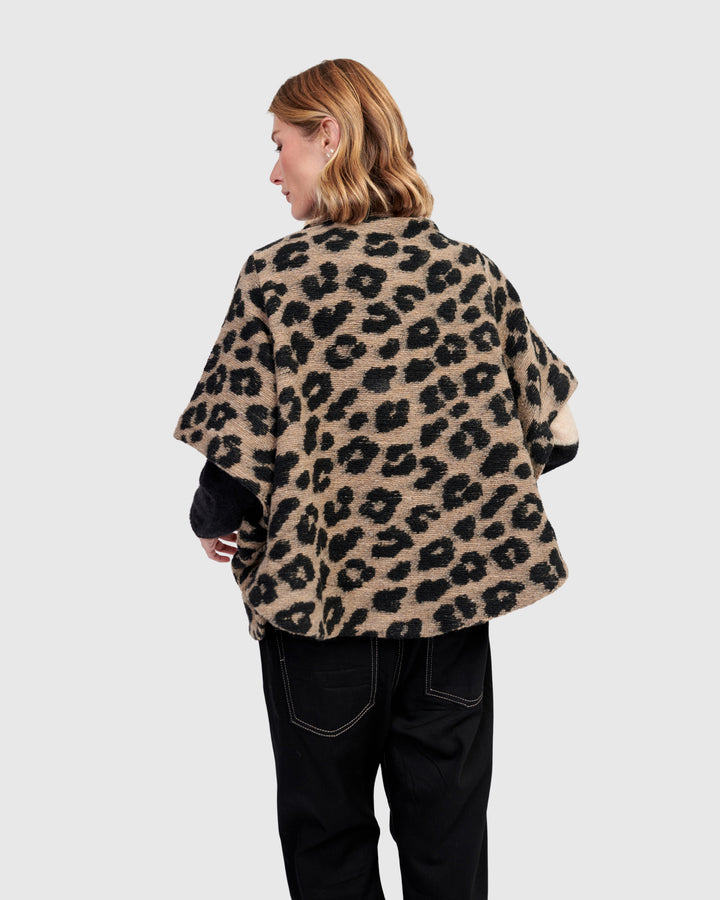 Panthera Cozy Cropped Jacket, Leopard