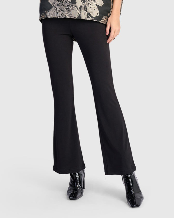 Essential Slinky Flare Pants, Black