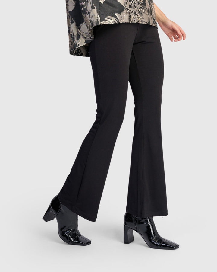 Essential Slinky Flare Pants, Black
