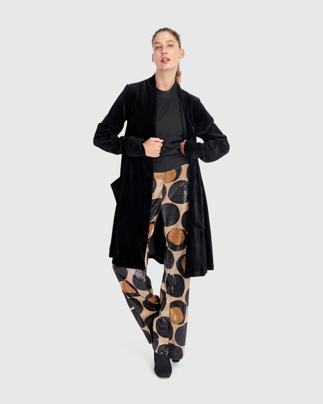 Everyday Velvet Cardi Jacket, Black