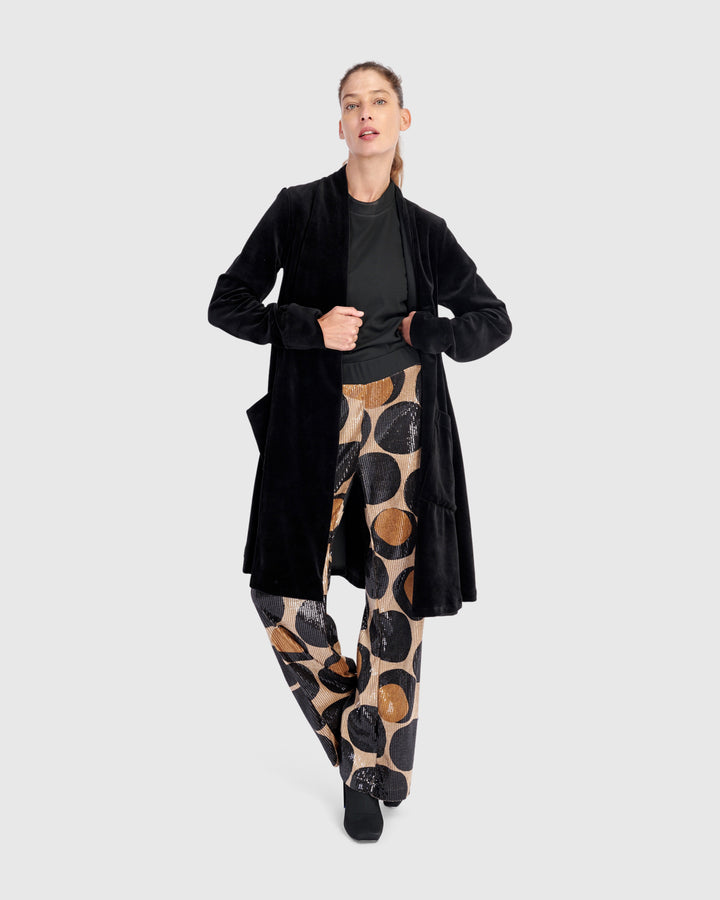 Everyday Velvet Cardi Jacket, Black