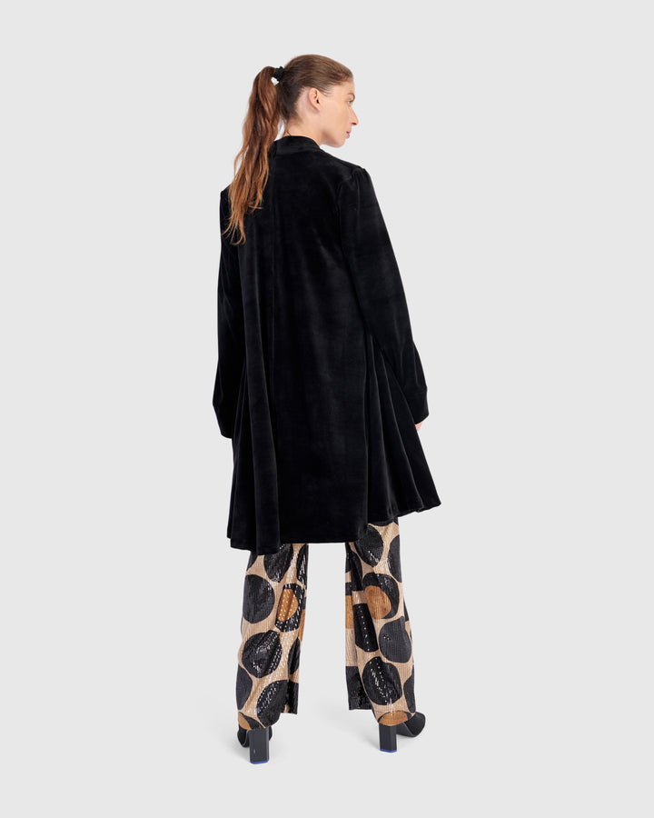 Everyday Velvet Cardi Jacket, Black