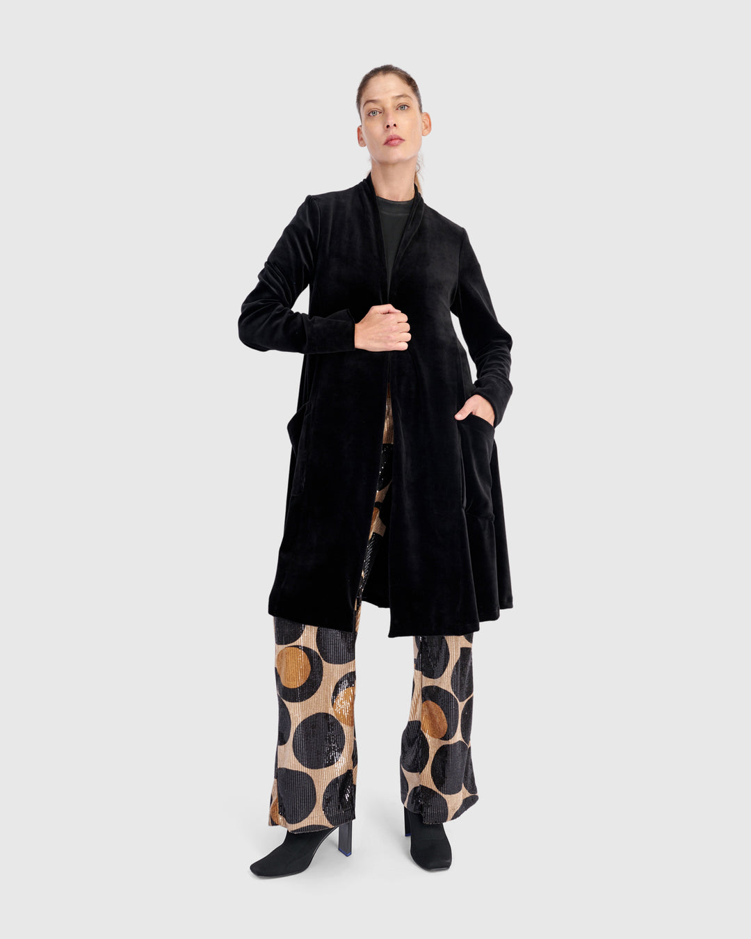 Everyday Velvet Cardi Jacket, Black