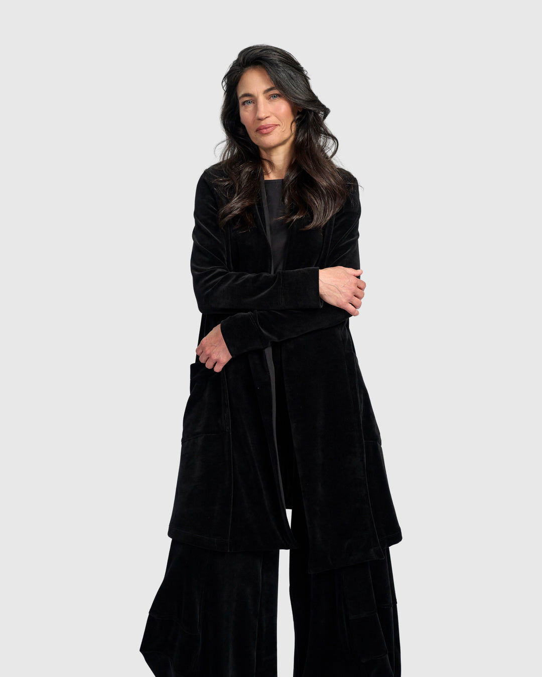 Everyday Velvet Cardi Jacket, Black