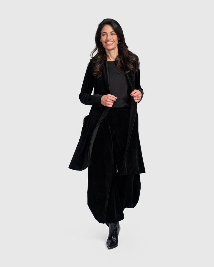 Everyday Velvet Cardi Jacket, Black