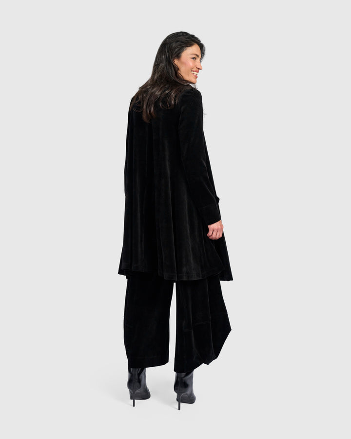 Everyday Velvet Cardi Jacket, Black