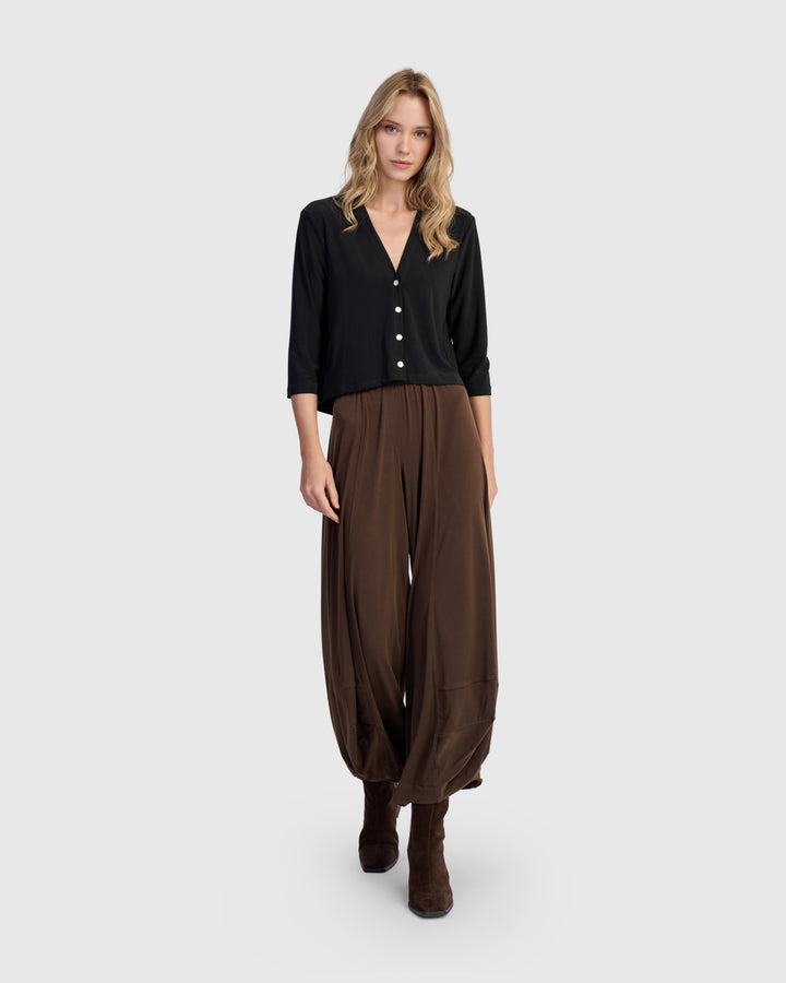 Essential Slinky Punto Pants, Sepia