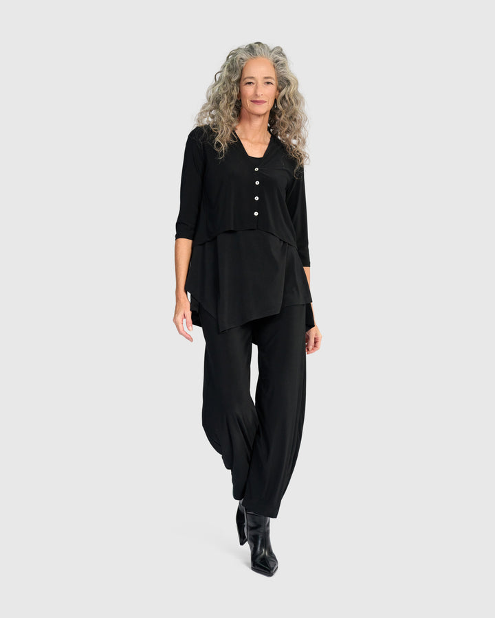 Essential Slinky Cropped Cardigan, Black