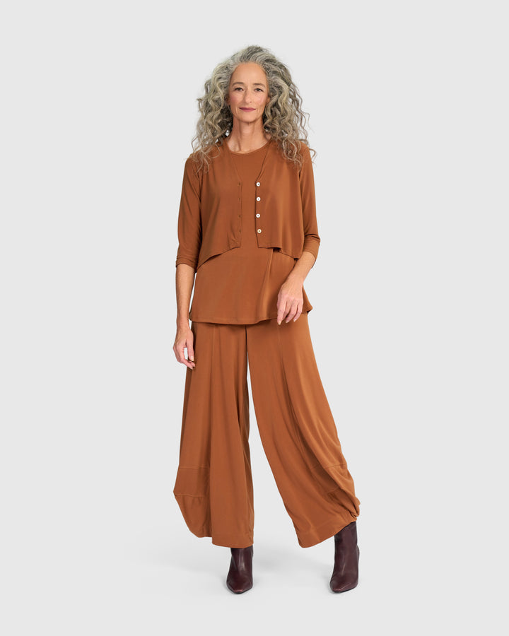 Essential Slinky Punto Pants, Caramel